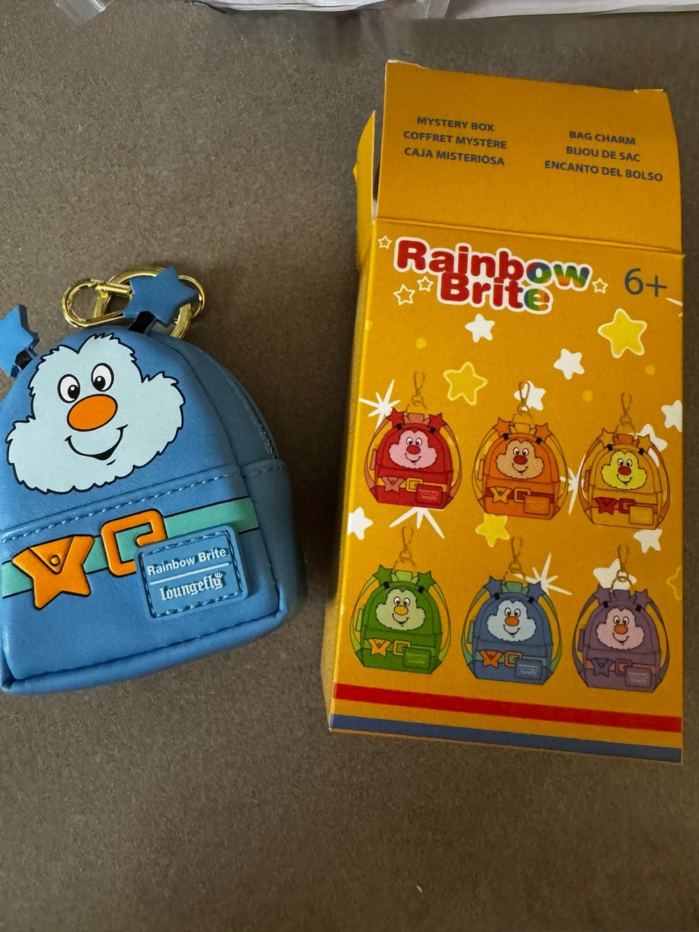 Loungefly Rainbow Brite Sprites Blue CHARM Mini Backpack Keychain Bag Charm